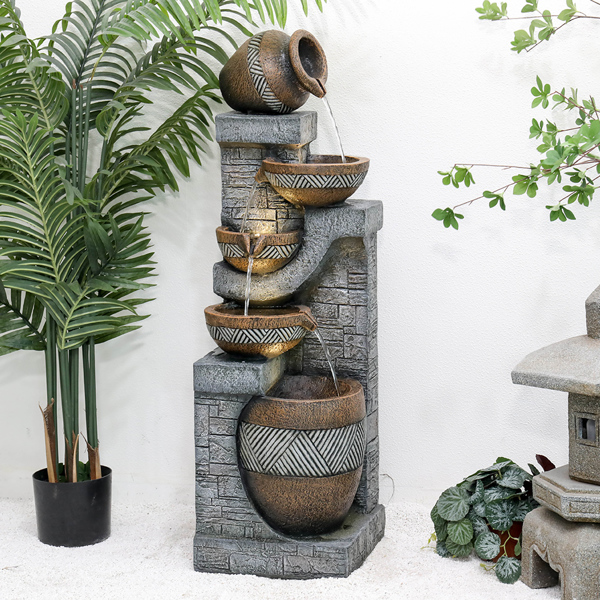 42.5inches Garden Landscape Water Fountain for Home Garden Decor
