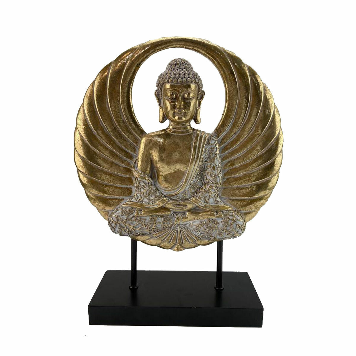 Decorative Figure DKD Home Decor 25 x 8 x 33 cm Black Golden Buddha