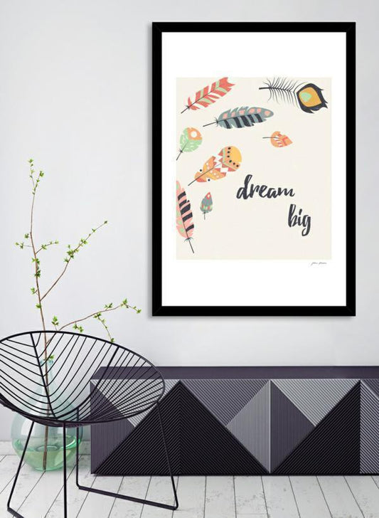 Dream big tribal feathers Frame